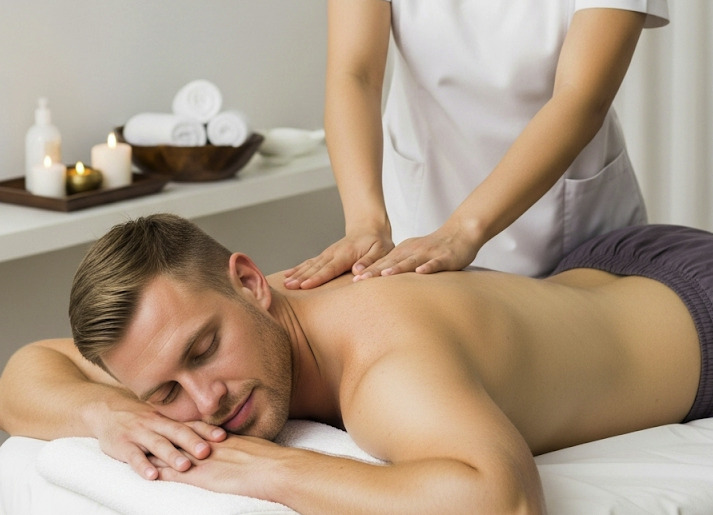 Relaxing back massage